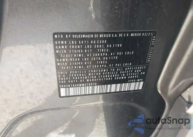 3VV2B7AX6MM078830: 43695865