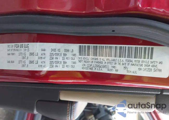 1C4PJLDS0GW160511: 43695879