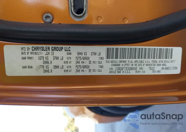 1C6RD6FT3CS280545: 43697108