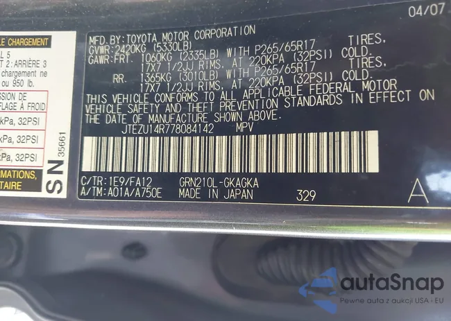 JTEZU14R778084142: 43697173