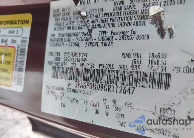 3FA6P0HD9GR112647: 43697302