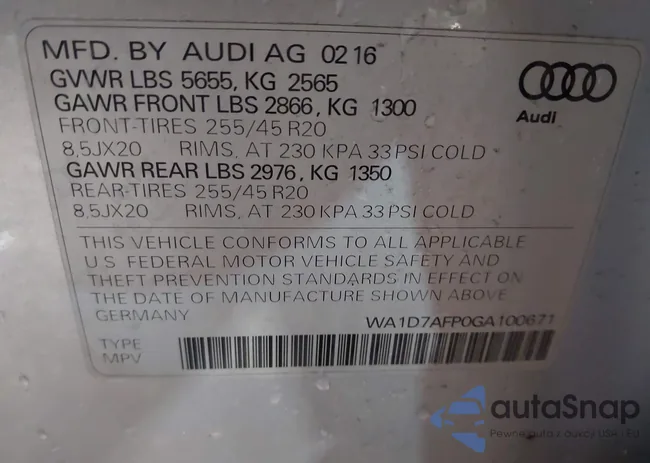 WA1D7AFP0GA100671: 43697408