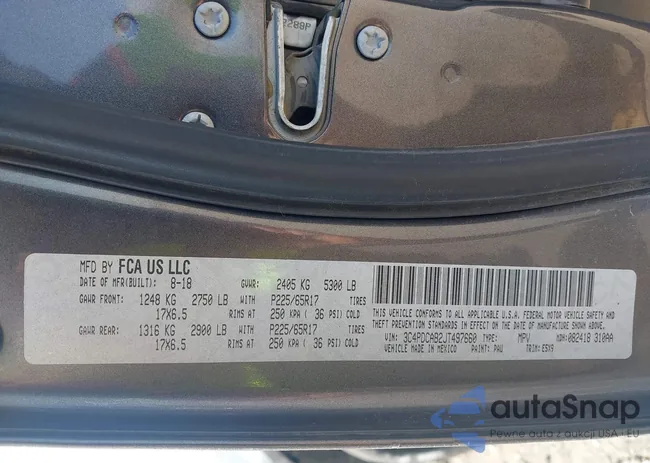 3C4PDCAB2JT497660: 43696703