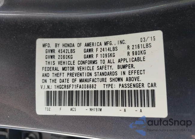 1HGCR6F71FA008882: 43696802