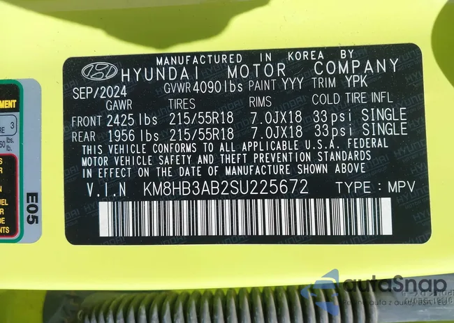 KM8HB3AB2SU225672: 43696898