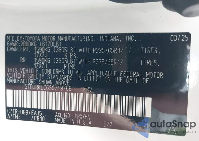 5TDJRKEC6SS249766: 43696968