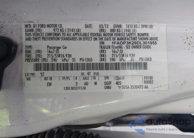 1FADP3K29DL301955: 43697004