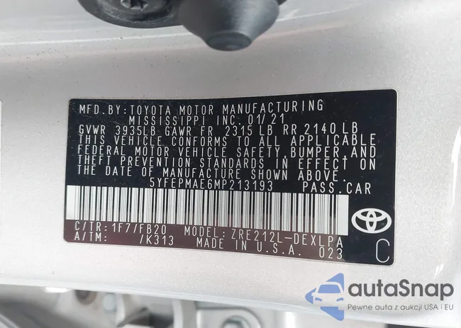 5YFEPMAE6MP213193: 43697011