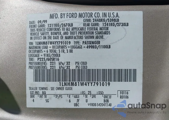 1LNHM81W4YY791019: 43698250