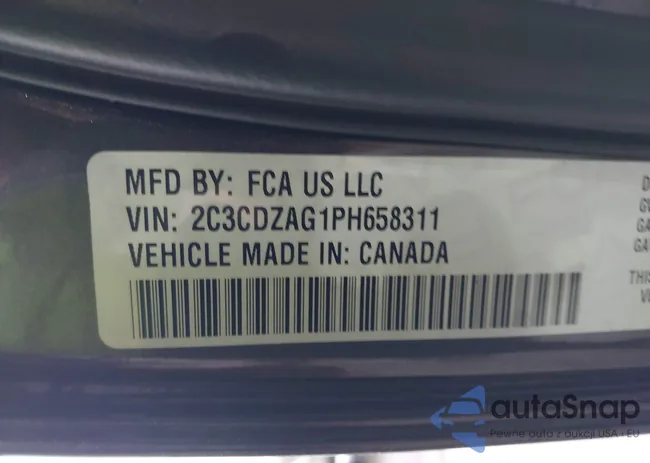 2C3CDZAG1PH658311: 43698400