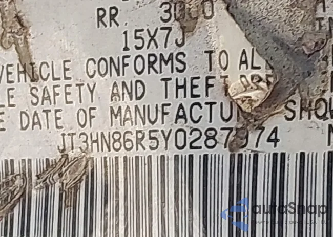 JT3HN86R5Y0287974: 43698414