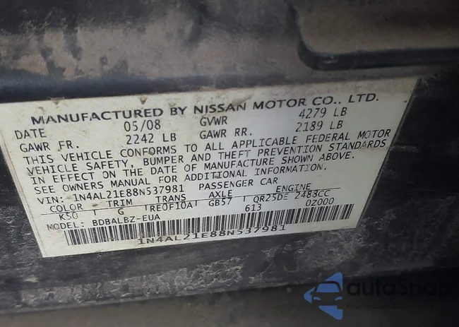 1N4AL21E88N537981: 43698474