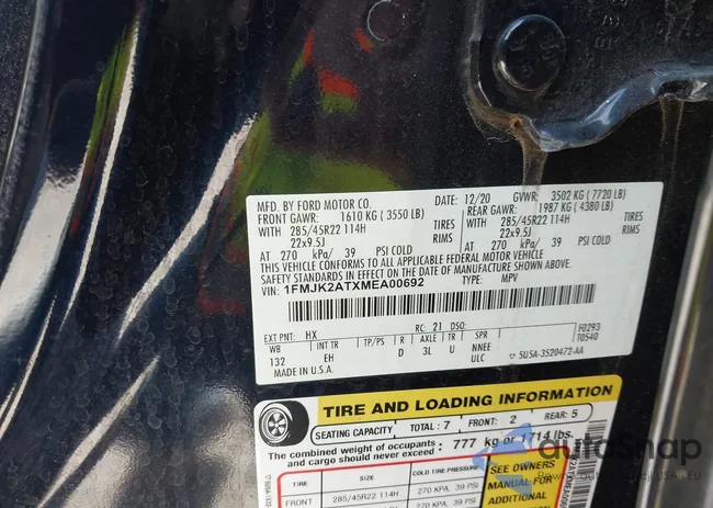 1FMJK2ATXMEA00692: 43698476