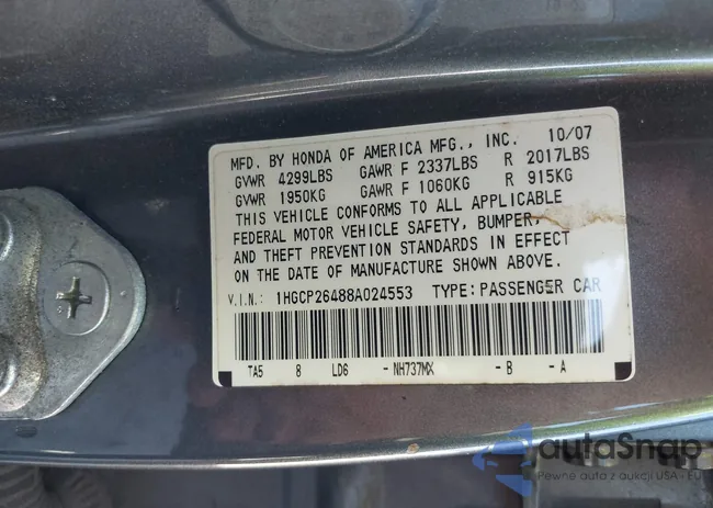 1HGCP26488A024553: 43698512