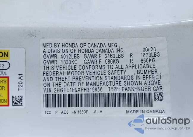 2HGFE1F9XPH319856: 43698659