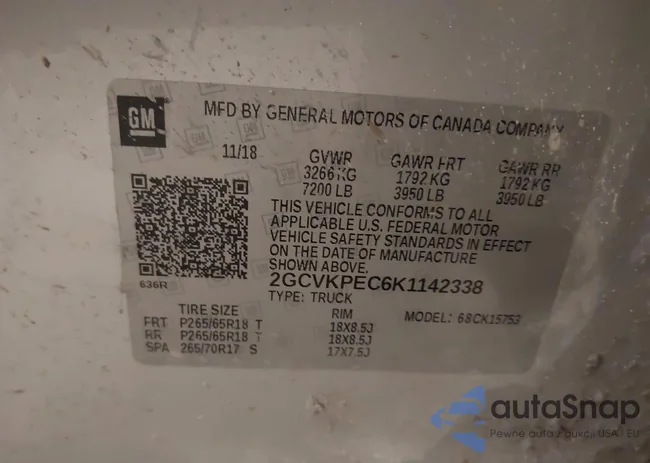 2GCVKPEC6K1142338: 43698662