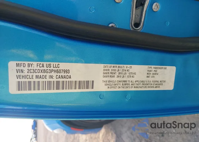 2C3CDXBG3PH607993: 43699179