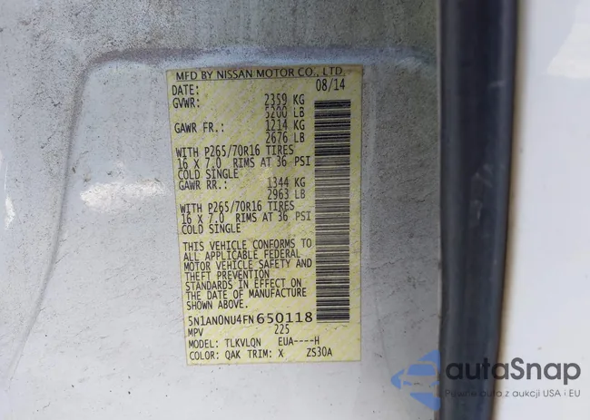 5N1AN0NU4FN650118: 43699237