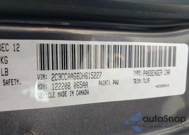 2C3CCAAG6DH615227: 43699392