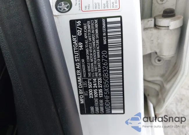 WDDHF5KB5GB326720: 43699395