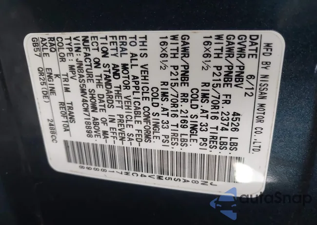 JN8AS5MV4CW718898: 43699400