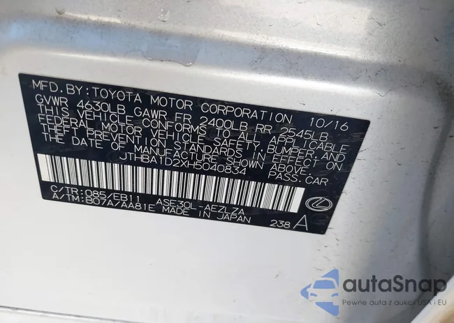 JTHBA1D2XH5040834: 43699579