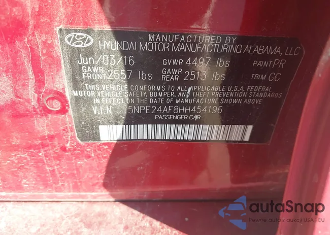 5NPE24AF8HH454196: 43698785