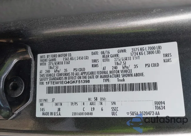 1FTEW1EG4GKF51398: 43700217