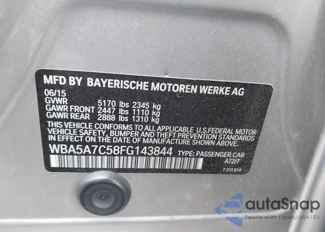 WBA5A7C58FG143844: 43700367