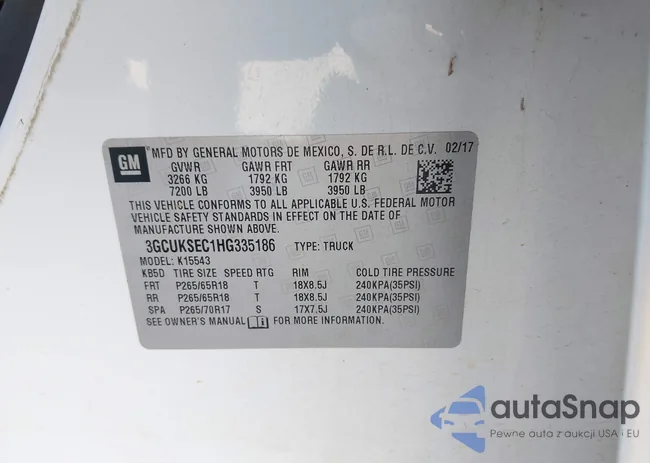 3GCUKSEC1HG335186: 43700468