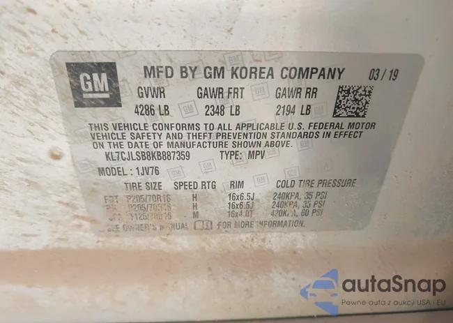 KL7CJLSB8KB887359: 43700482