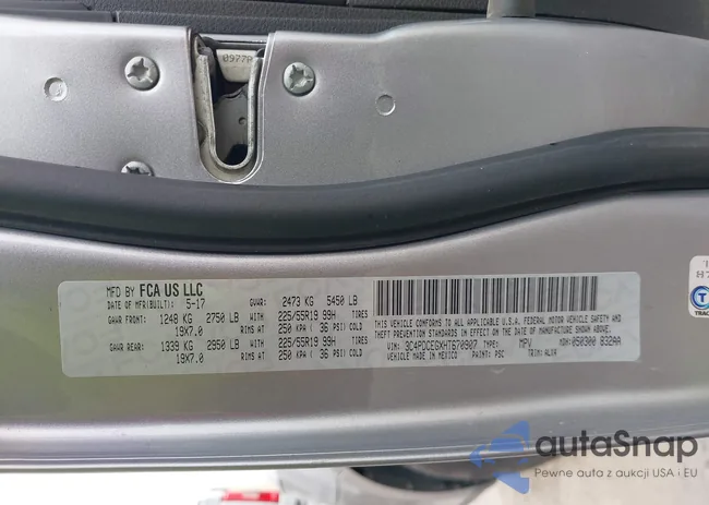 3C4PDCEGXHT670907: 43700513