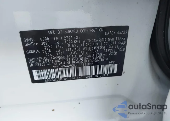 4S4WMAWD3P3441835: 43700517