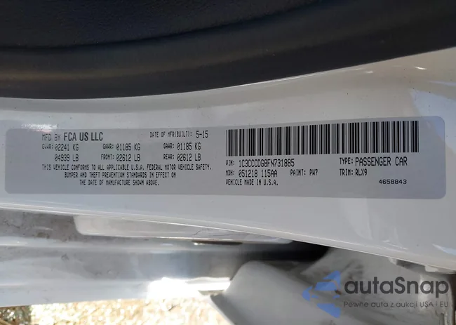 1C3CCCDG8FN731885: 43699996