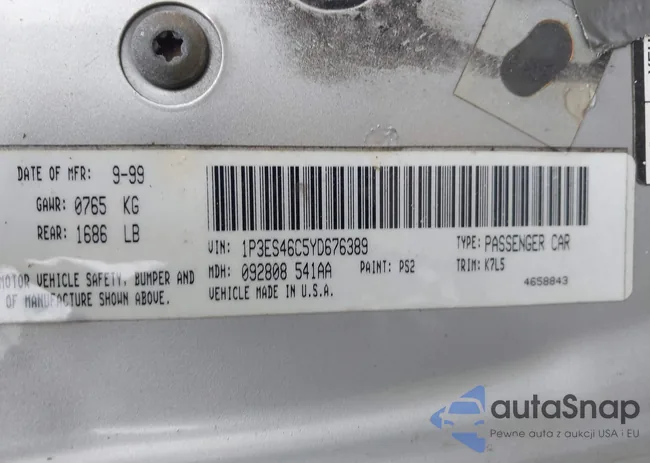 1P3ES46C5YD676389: 43701211