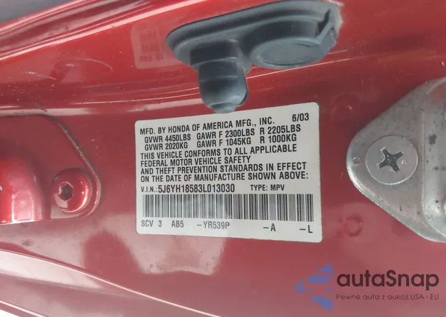 5J6YH18583L013030: 43701306