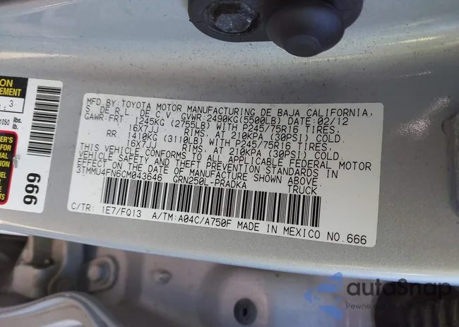 3TMMU4FN6CM043646: 43701424