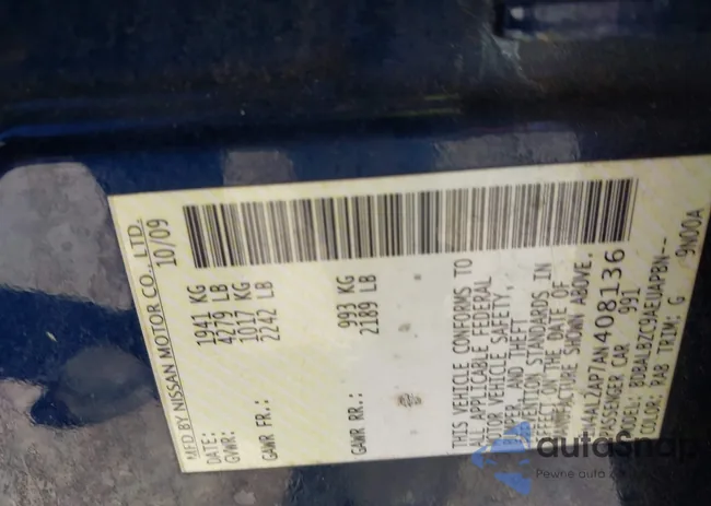 1N4AL2AP7AN408136: 43701627