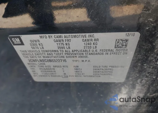 2CNFLNEC8B6322716: 43700853