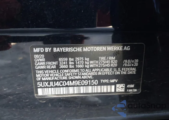 5UXJU4C04M9E09150: 43700937