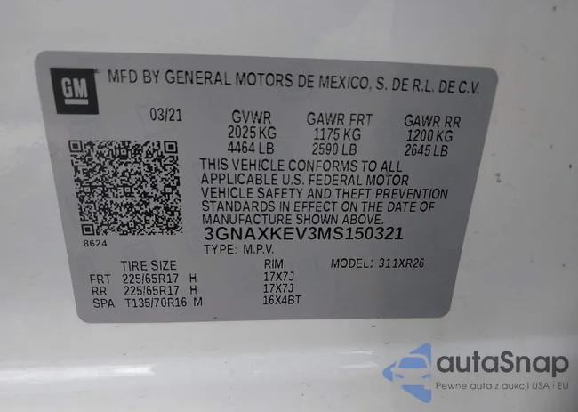 3GNAXKEV3MS150321: 43701032