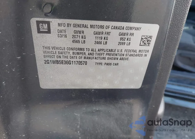 2G1WB5E36G1170570: 43701073