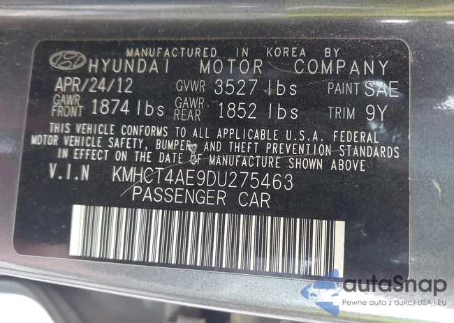 KMHCT4AE9DU275463: 43702156