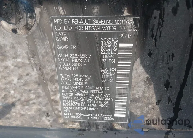 KNMAT2MT3HP618427: 43702196