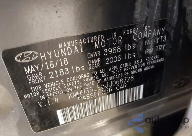 KMHH35LE8JU068728: 43702308