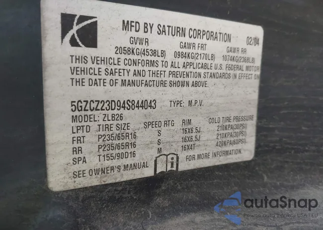 5GZCZ23D94S844043: 43702317