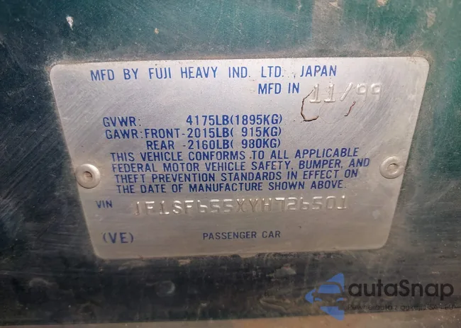 JF1SF655XYH726501: 43702325