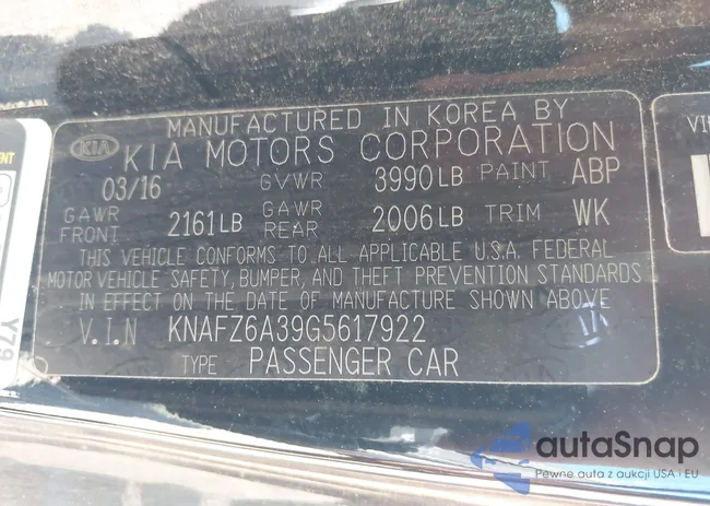 KNAFZ6A39G5617922: 43702429