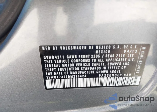 3VWDX7AJ9DM296424: 43702454