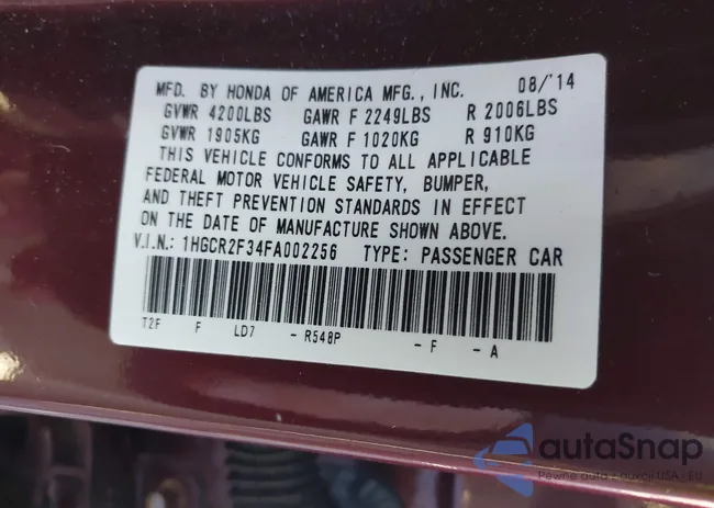 1HGCR2F34FA002256: 43702676